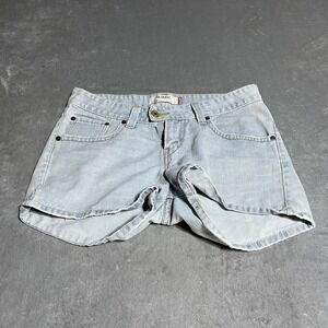 Vintage Levis Slouch 504 Denim Shorts Womens 16 Light Wash Flap Pockets
